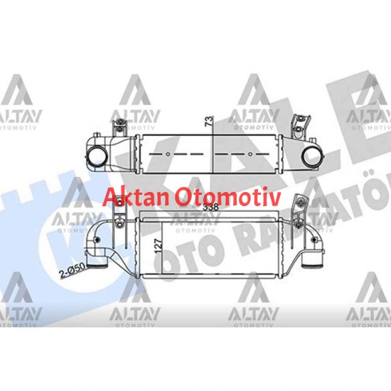 TURBO RADYATÖRÜ (INTERCOOLER) FOCUS 98-04 1.8 TDCİ 338x127x73