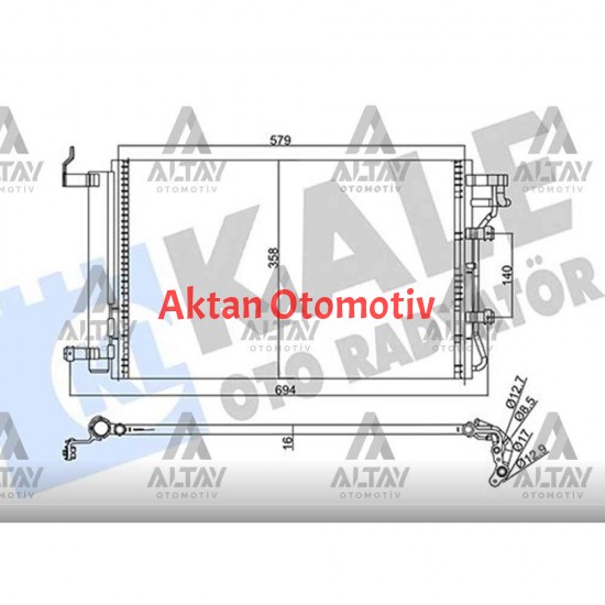 RADYATÖR KLİMA CERATO 04-09 12 MM