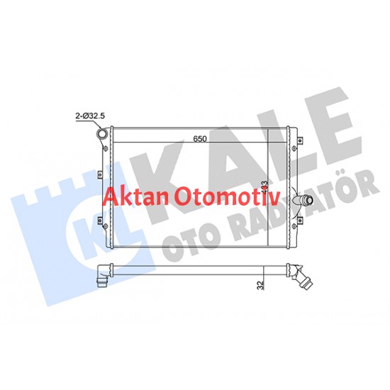 RADYATÖR SU CADDY / GOLF / PASSAT / JETTA 04-10 CAYC-CAYD-BKP-BKD 1.6 TDI-2.0 TDI MEKANİK