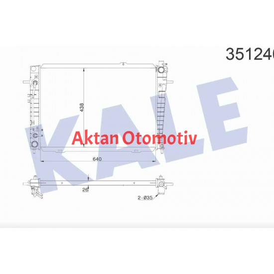 RADYATÖR SU TUCSON 04-10 / SPORTAGE 05-10 2.0 DİZEL 22mm A-T BRAZING