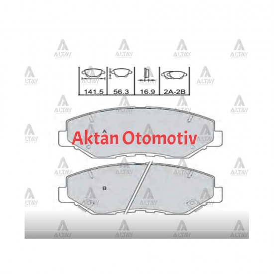 FREN BALATA / CIVIC 16-21 FC5 / CIVIC 22= / CRV 03-07 (YAY DELİKLİ) ÖN