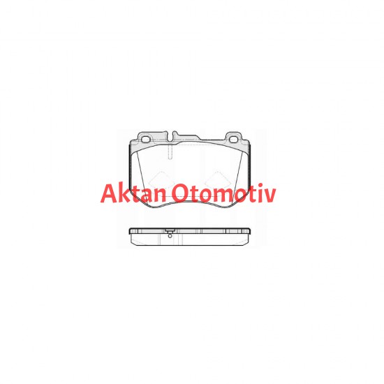 FREN BALATA MERCEDES C SERİ 14= C180 - C200 - C220 / W205 ÖN 127.7mm
