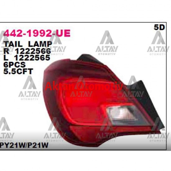 STOP LAMBASI DIŞ CORSA E 15= SAĞ