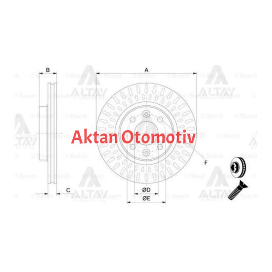 FREN DİSKİ SYMBOL III 12= / CLIO IV 12= / KANGOO II 08= / DOKKER 12= / ÖN HAVALI 258-4 (İÇTEN SOĞUTMALI)