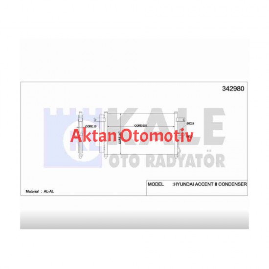 RADYATÖR KLİMA ACCENT 03-06 1.5 DİZEL 3CYL