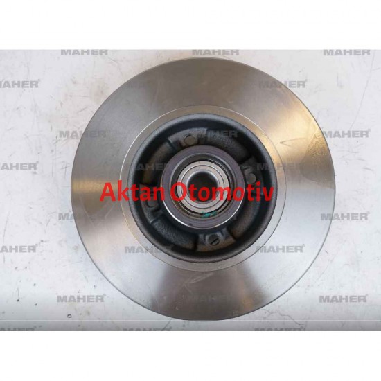 FREN DİSKİ MEGANE II 02-08 / CLIO III 05-12 ABSLİ PORYALI RULMANLI ARKA DÜZ 240-4