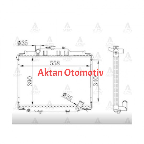 RADYATÖR SU L-300  90-08 22mm BRAZING