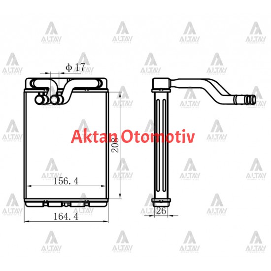 RADYATÖR KALORİFER STAREX 02-08 140HP / D4CB ÖN BRAZING