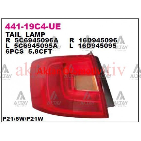 STOP LAMBASI JETTA 11-14  DIŞ SOL