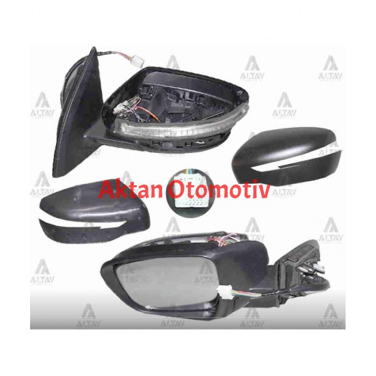 AYNA DIŞ DİKİZ QASHQAI 14= ELEKTRİKLİ SİNYALLİ ISITMALI OTOMATİK KATLANIR SOL