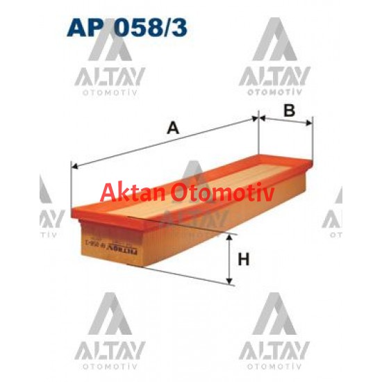 HAVA FİLTRESİ 206 04= 1.6 16V / 307 05= 1.6 16V