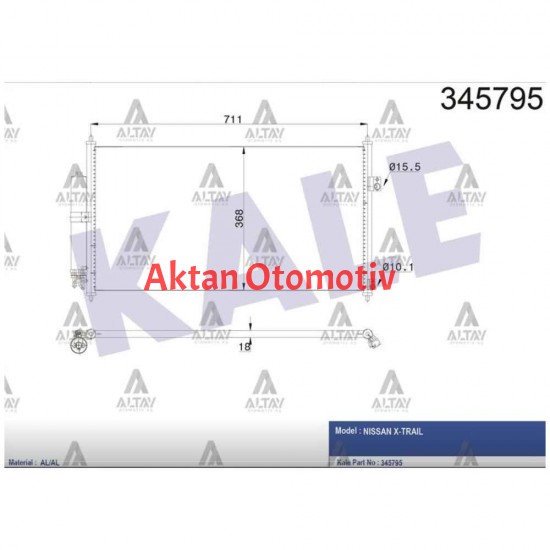 RADYATÖR KLİMA X-TRAIL 01= 2.0 - 2.5