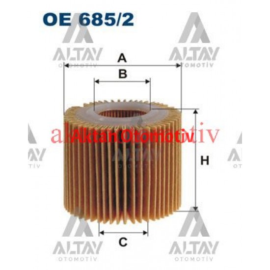 YAĞ FİLTRESİ COROLLA 06-18 / AURIS 07-18 / AVENSIS 10-15 / YARIS 09-18 / RAV 4 09-16  / CHR 16-19 1.8 / RAV-4 09-16 / SIRION 06= / MATERIA 06= BENZINLI