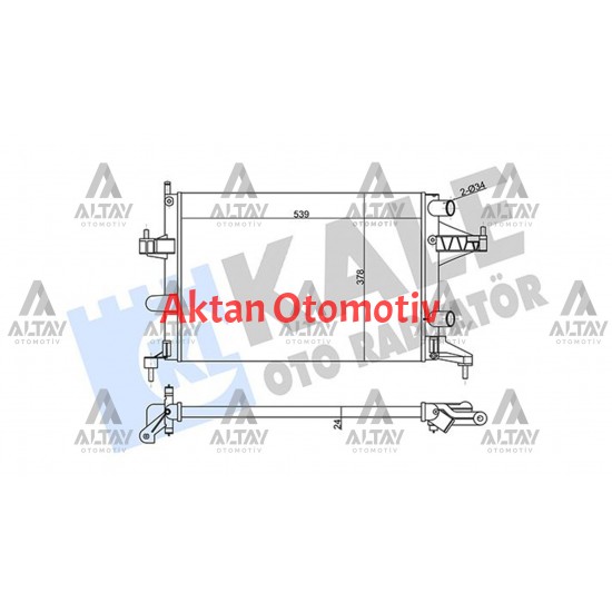 RADYATÖR SU CORSA C 00-06 / TIGRA B 04= / 1.0 12V-1.2 16V-1.4 M-T MEKANİK