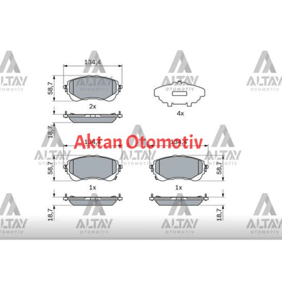 FREN BALATA COROLLA 19= 1.6 BENZİNLİ / HYBIRD / YARIS CROSS 19= ÖN