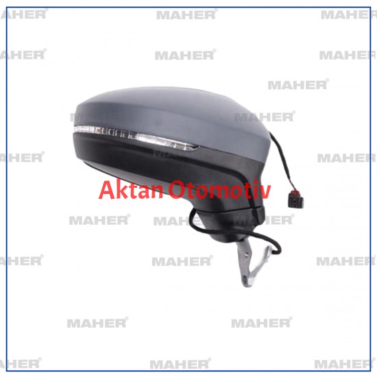 AYNA DIŞ DİKİZ TİGUAN 16= ELEKTRİKLİ,ISITMALI, SİNYALLİ ASTARLI, SOL