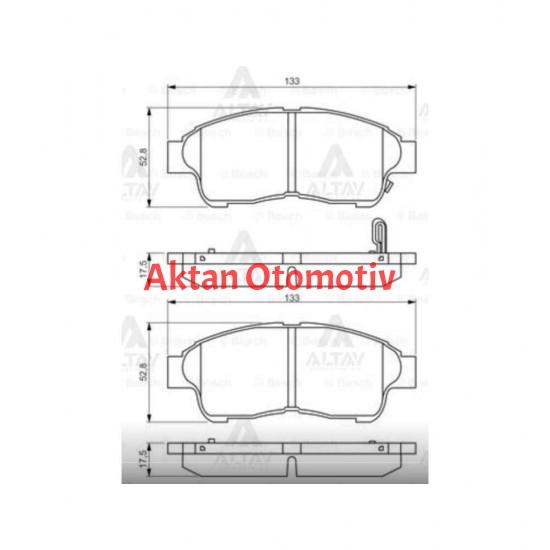 FREN BALATA COROLLA  95-02 ENJEKSİYONLU AE101-AE111 / CORONA 9297 / RAV4 9600 ÖN