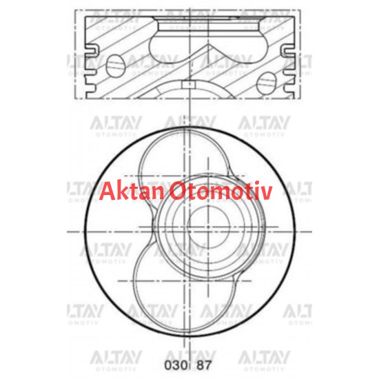 PİSTON SEGMANLI (3-4 SİLİNDİR) T5 / PASSAT 01-10 1.9TDI AXB-AVF-AWX STD