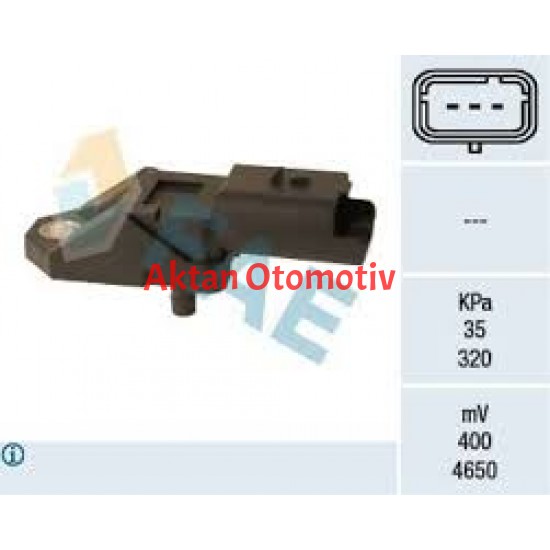 SENSÖR MAP  C3 / C5 / C6 / C8 / 207 / 208 / 407 / 4007/ 607 / B-MAX / COURIER 08=FORD 1.4- 1.5 TDCİ-PSA-1.4 -2.2 HDİ