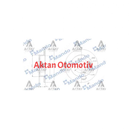 FREN DISKI I-10 13-18 / PICANTO 13-18 / 1.0 - 1.2 / ARKA DÜZ 234-4 (ADET)