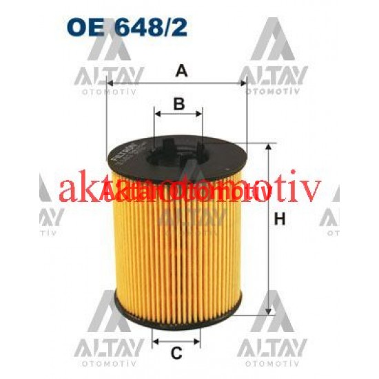 YAĞ FİLTRESİ ASTRA G / ZAFIRA A / VECTRA B 99-01 X18XE1-X18XE-Z18XE