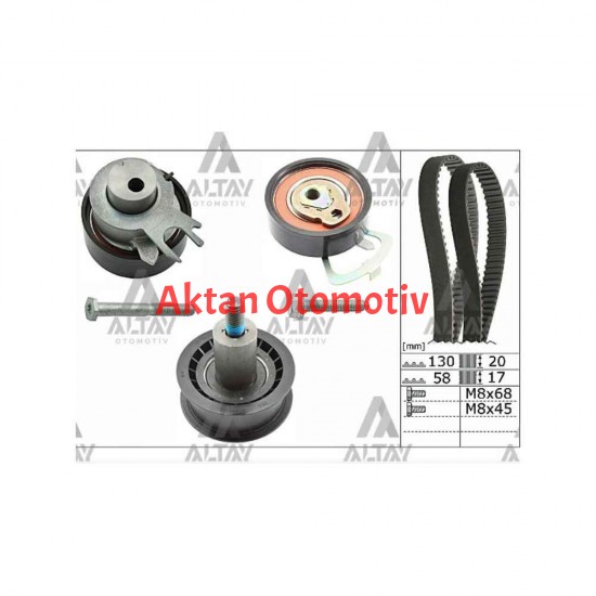 TRİGER SETİ POLO / GOLF4 / BORA / A3 / CORDOBA / IBIZA 01-12 AHW-BBY-BKY-BCB-CGGB-AUA-BBZ 1.4 16V-1.6 16V (3 BİLYALI) (036109243AG=60*8*19)