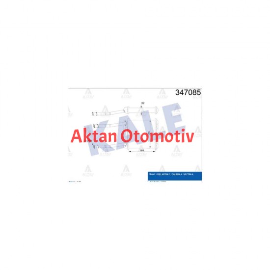 RADYATÖR KALORİFER VECTRA A 88-95 / ASTRA F 91-98 / ASTRA F CLASSIC 98-02 / BRAZING