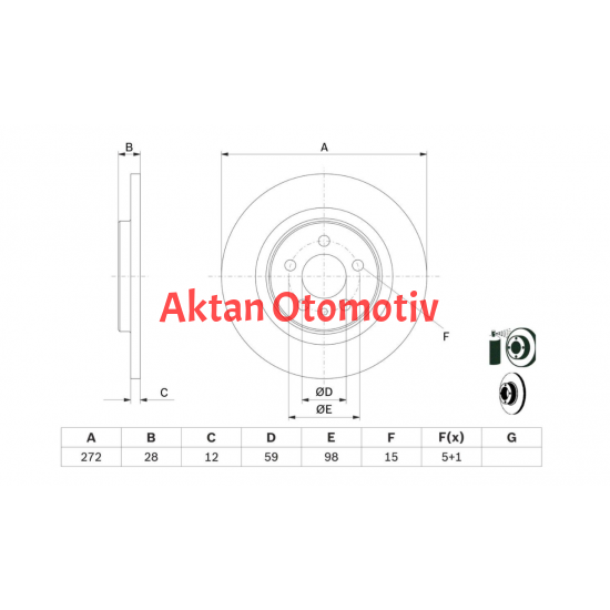FREN DISKI CITROEN C8 ARKA