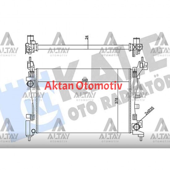 RADYATÖR SU GRANDE PUNTO 05-12 / PUNTO EVO 09-12 / PUNTO 12= / 1.2-1.4 M-T MEKANİK