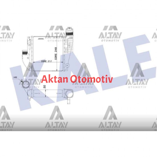 TURBO RADYATÖRÜ (INTERCOOLER) 308 II / 3008 II / C4 II / C4 PICASSO 13= 1.2-1.6THP-1.6HDI