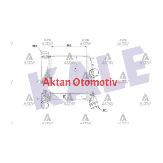 TURBO RADYATÖRÜ (INTERCOOLER) QASHQAI 14= 1.2 DIG-T / MEGANE IV 1.2 TCE 15=