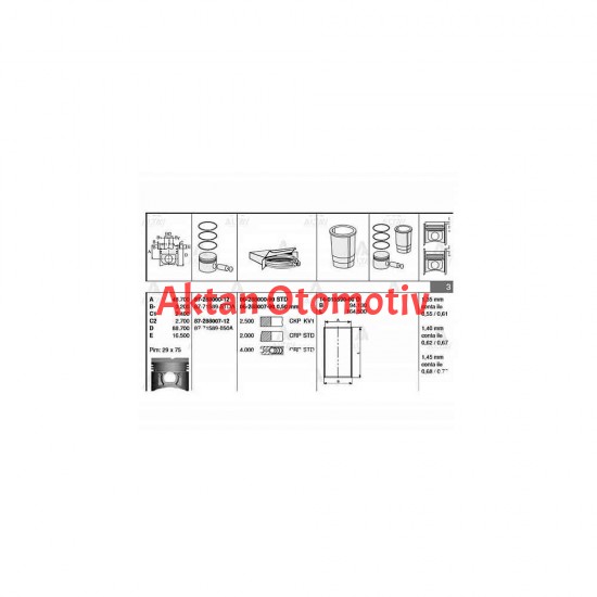 PİSTON SEGMANLI H-100  94-96 / L-300 87-97 STD