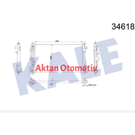 RADYATÖR SU INSIGNIA 08= / 2.0 T A-T BRAZING