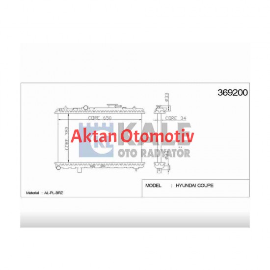RADYATÖR SU ELANTRA 01-07 M-T BRAZING