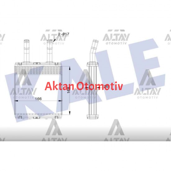 RADYATÖR KALORİFER ACCENT  95-00 / EXCEL 90-94 / ELANTRA 96-01 / GETZ 03-11 BRAZING