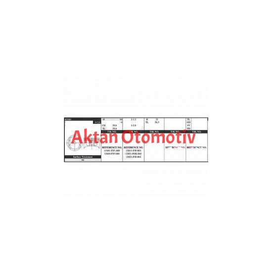PİSTON TAKIM CRV 2.0L /  97-98 / 84.50mm / B20B3 / 0.50