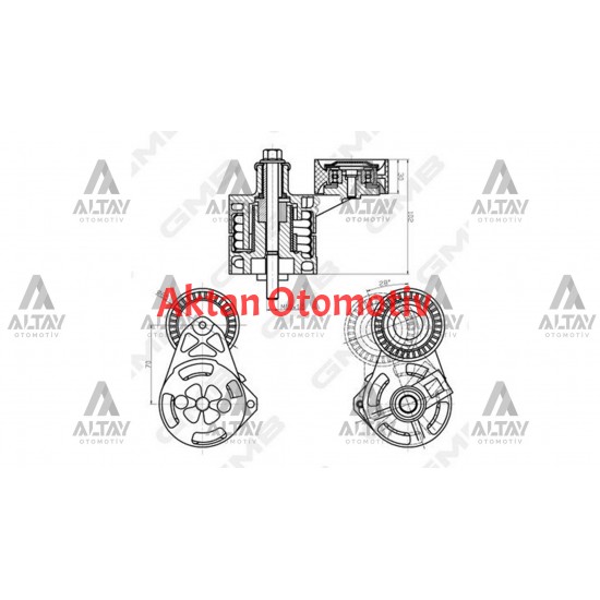 VANTİLATÖR GERGİSİ FORD TRANSIT V347 KOMPLE