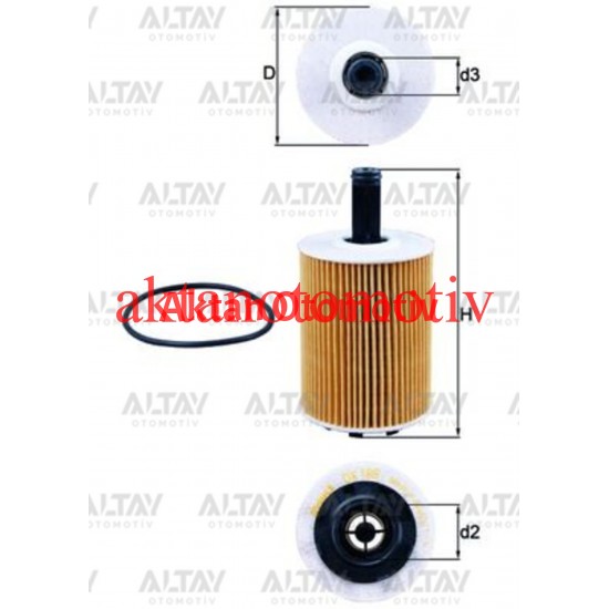 YAĞ FİLTRESİ CADDY / TRANSPORTER / POLO / PASSAT / GOLF5 04-09 1.4 TDI-1.9 TDI BJB-AXB-BNV-BNM-AXD-BKC-BXE-BLS / OUTLANDER 07-12 / LANCER