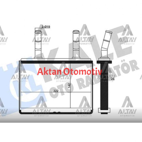 RADYATÖR KALORİFER H-100 KAMYONET 05-18 / BONGO 04=