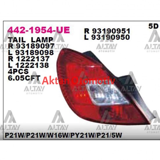 STOP LAMBASI CORSA D 08-14 SAĞ