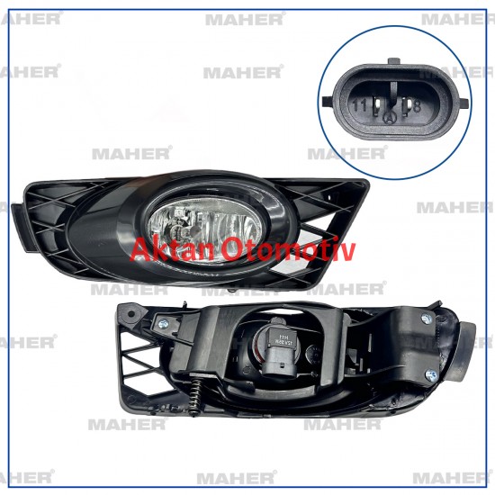 SİS LAMBASI CIVIC 09-11 FD6 MAKYAJLI KASA SİS KAPAKLI SAĞ