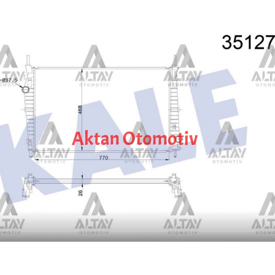 RADYATÖR SU TRANSİT V347 07-14 3.2 TDCI