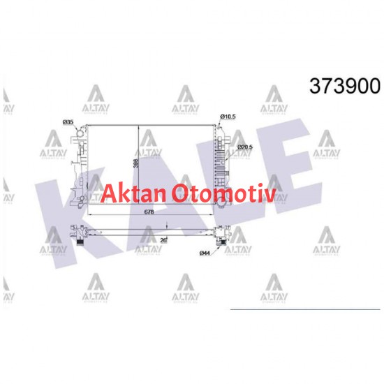 RADYATÖR SU CRAFTER 06= BJK-BJM-CKTB-CKUB 2.0 TDI 26mm BRAZING