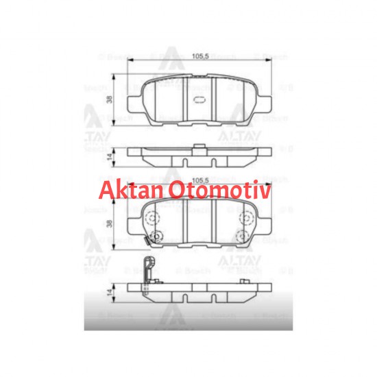 FREN BALATA QASHQAI 07=11 / XTRAIL 00= ARKA