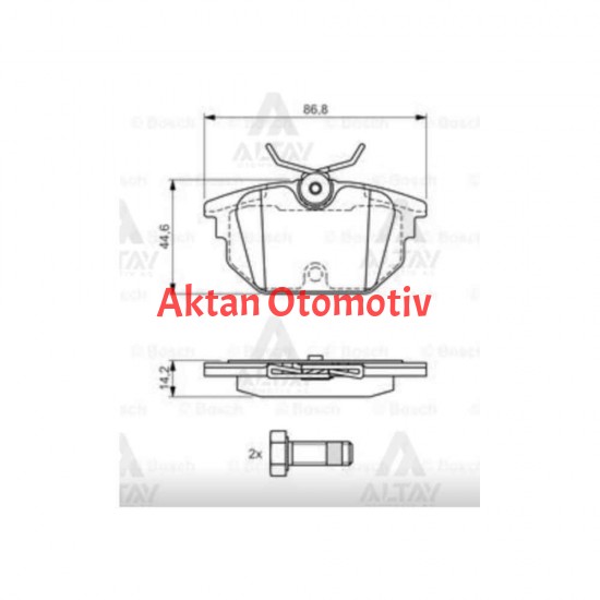 FREN BALATA MAREA  96-07 / BRAVA 95-02 / BRAVO 95-04 / ALFA 145 94-01 / ALFA 146 94-01 ARKA