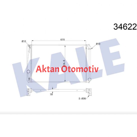 RADYATÖR SU RAV-4 06-15 2.0 BENZİNLİ M-T BRAZING