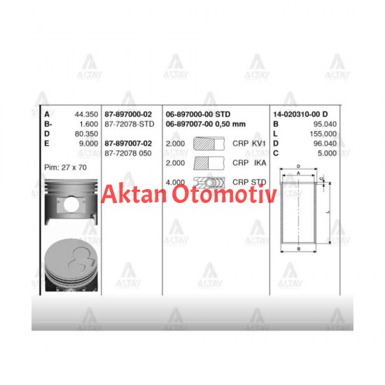 GÖMLEK HILUX-HIACE 90-04 STD