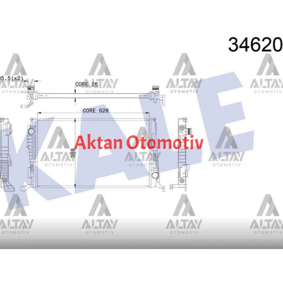 RADYATÖR SU DUSTER 10= 1.5 DCİ (MT) BRAZING