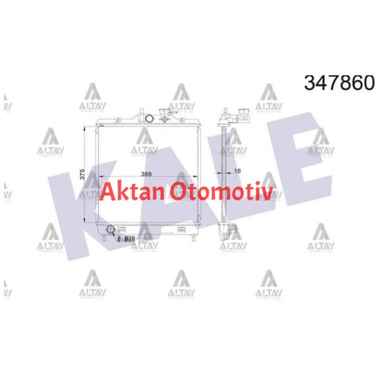RADYATÖR SU PICANTO 04-11 1.0 - 1.1 / A-T BRAZING