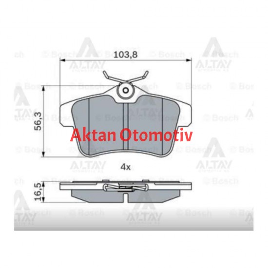 FREN BALATA C4 09= / 3008 09= / 5008 09= / DS4 11= / DS5 11= ARKA